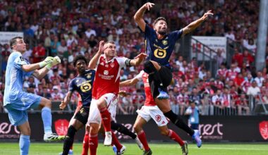 malgré le retour réussi d’Olivier Giroud, Lille se contente d’un nul spectaculaire à Brest