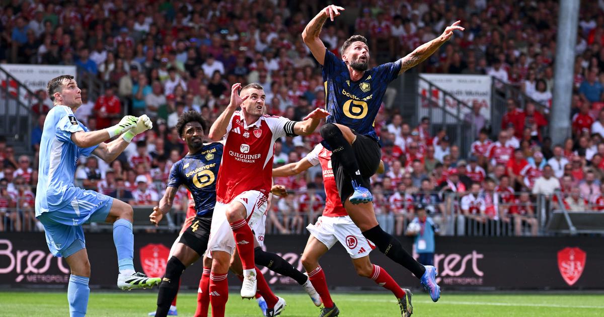 malgré le retour réussi d’Olivier Giroud, Lille se contente d’un nul spectaculaire à Brest