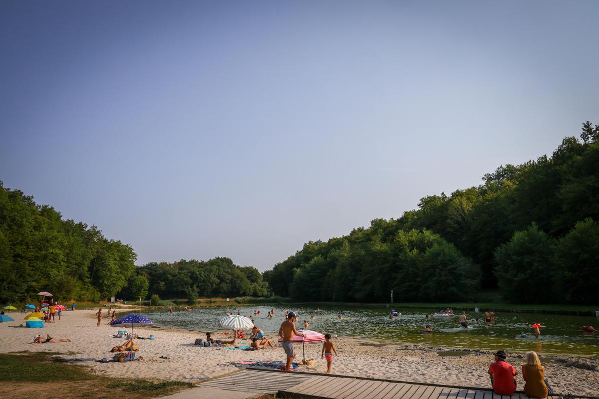 La plage de Blasimon, dans l’est de la Gironde, non loin de Sauveterre-de-Guyenne.
