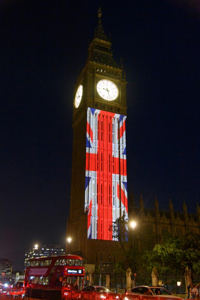Illuminations pour le 80e anniversaire du Jour de la victoire britannique sur le Japon - Xinhua