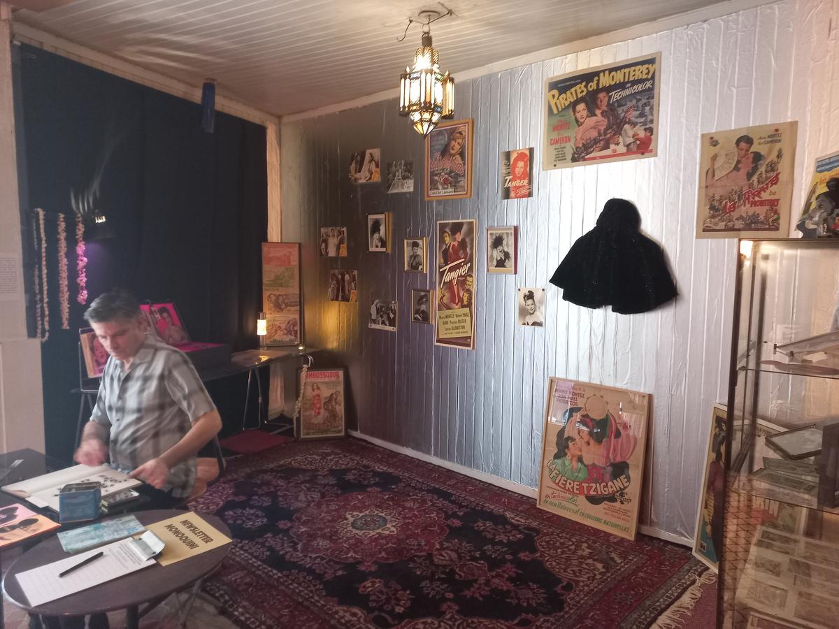 L’exposition permanente consacrée à Maria Montez, reine du Technicolor dans les années 1940.