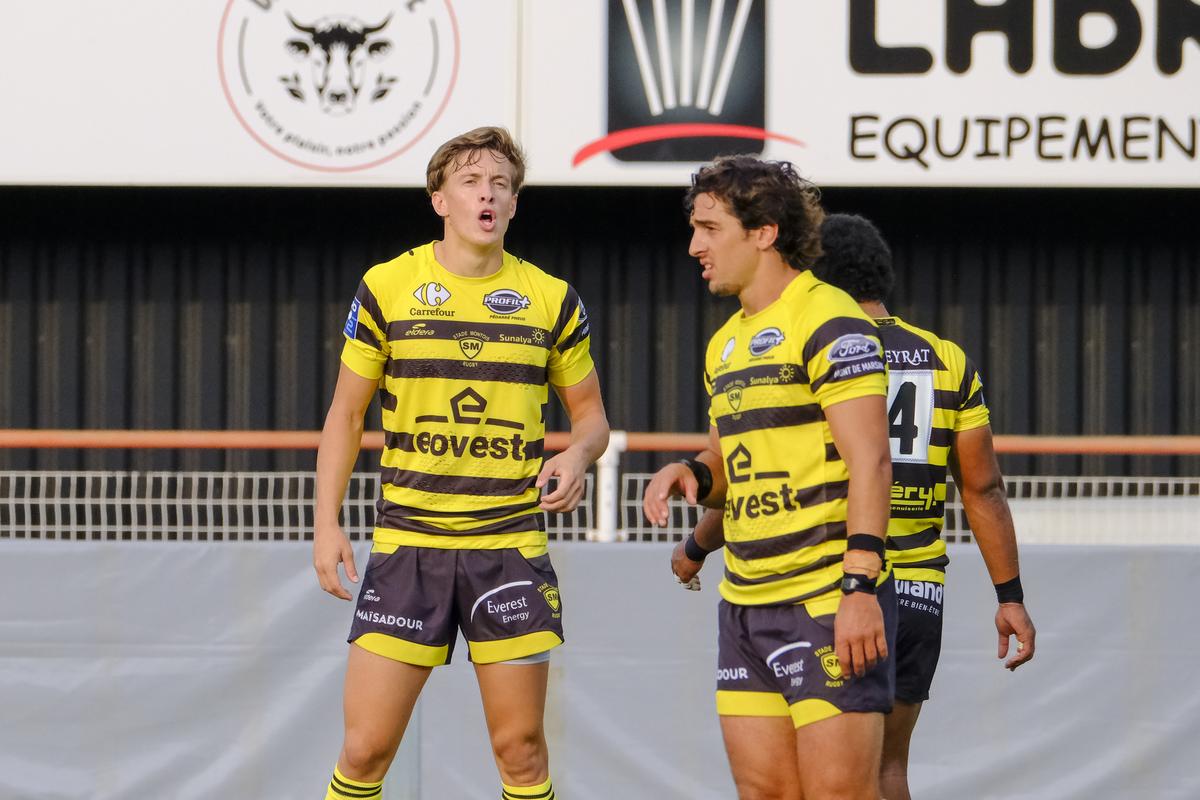 Champion de France de Fédérale 1 avec l’US Tyrosse, Iban Laclau a joué son premier match à Boniface face à Dax, le 21 août.