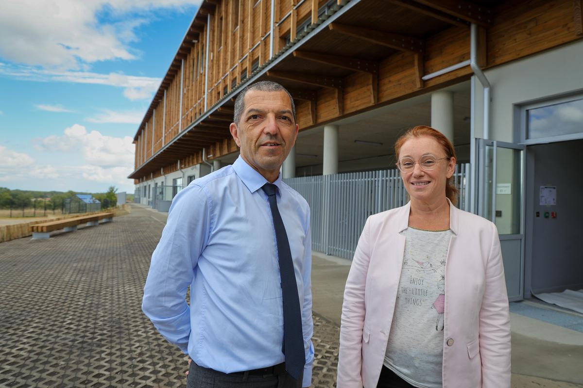 Bruno Le Nédic et Lyne Meunier, principal et principale adjointe du collège.