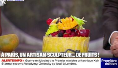À Paris, un artisan sculpteur de fruits pour des compositions gourmandes : Actualités