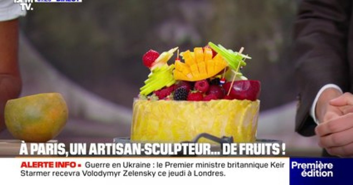 À Paris, un artisan sculpteur de fruits pour des compositions gourmandes : Actualités