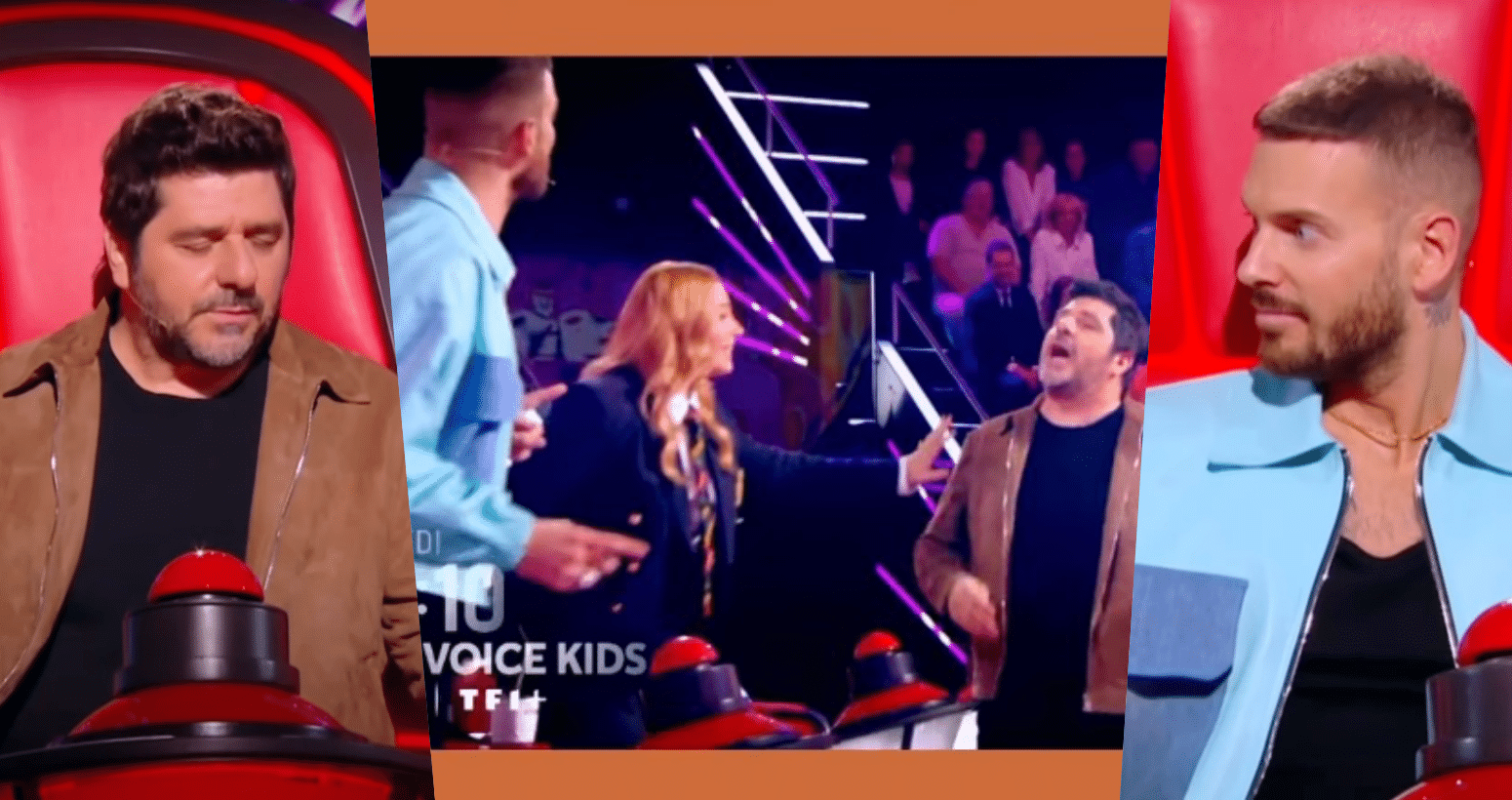 "Calme-toi !" : le ton monte entre Patrick Fiori et M. Pokora dans "The Voice Kids", Santa obligée de calmer le jeu