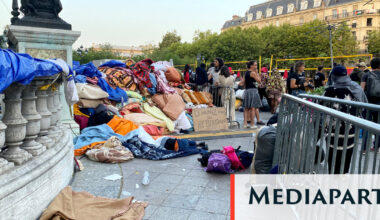 Au pied de la mairie de Paris, un campement éphémère cible de nombreuses attaques racistes - Mediapart