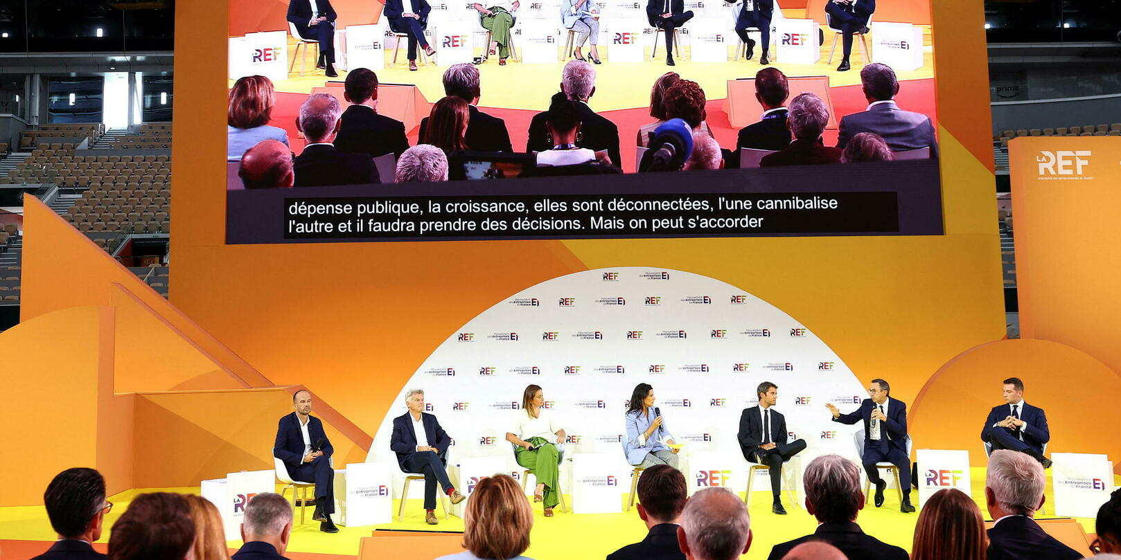 Bardella, Bompard, Attal, Roussel… leurs punchlines chocs devant les patrons du Medef