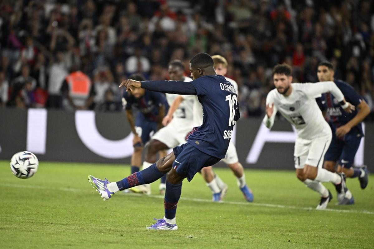 Ousmane Dembélé rate en force un penalty avec le PSG face à Angers