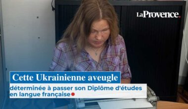 Maria, réfugiée ukrainienne et non-voyante, passe le Delf à Marseille