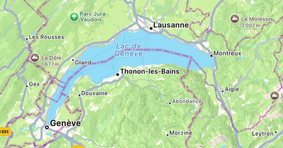 Le lac Léman rebaptisé par erreur «lac de Genève» sur l’application Plans d’Apple