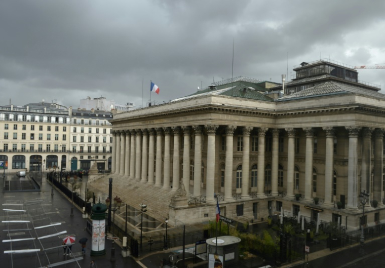 L'ancien siège de la Bourse de Paris, le palais Brongniart, à Paris le 24 août 2015 ( AFP / ERIC PIERMONT )
