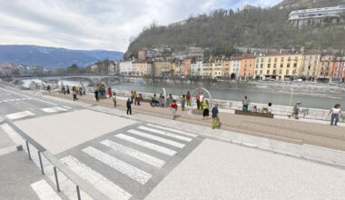 Quais de l'Isère rive gauche à Grenoble : un premier aménagement provisoire