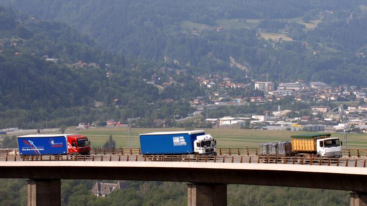 Photo d’illustration du Viaduc des Egratz qui conduit au tunnel du Mont-Blanc, dans la vallée de Chamonix.