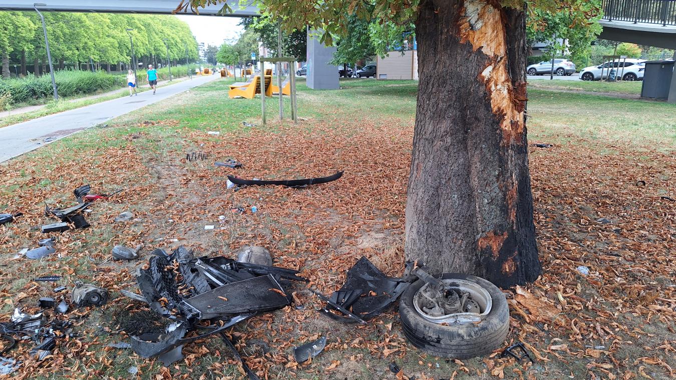 Une voiture vole sur 10m et abat un arbre à Lille - 18/08/2025
