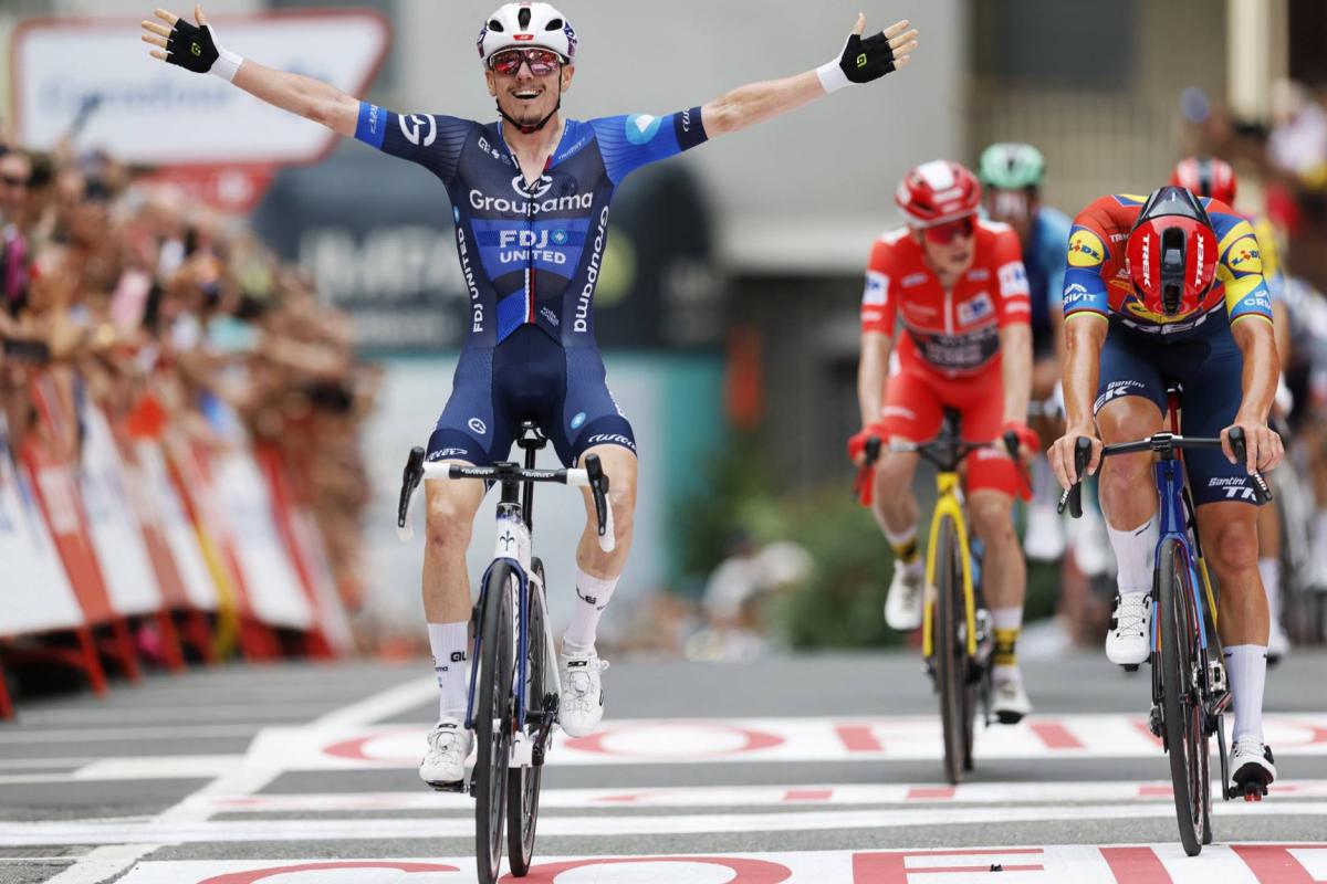 Vuelta 2025 : David Gaudu vainqueur d'un sprint en bosse devant Pedersen et Vingegaard - L'Équipe