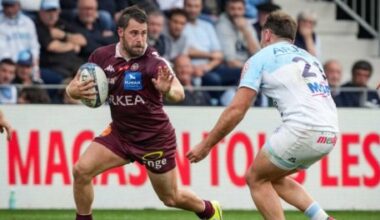 Top 14 - Bordeaux : Retière sera éloigné des terrains un mois