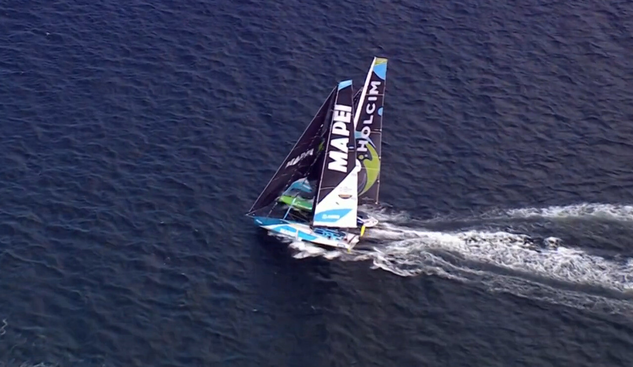 VIDEO. Gros choc au départ de The Ocean Race Europe entre le bateau Vendéo-Suisse Holcim-PRB et un autre Imoca