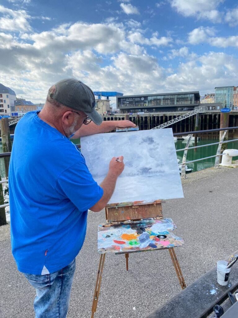 Peintes le matin, les toiles de ces artistes seront vendues aux enchères l'après-midi à Dieppe