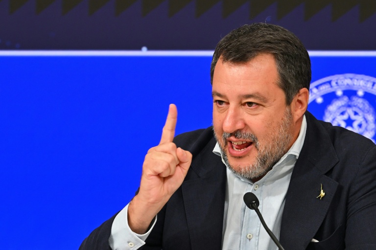 Le vice-Premier ministre Matteo Salvini à Rome le 6 août 2025 (Andreas SOLARO)