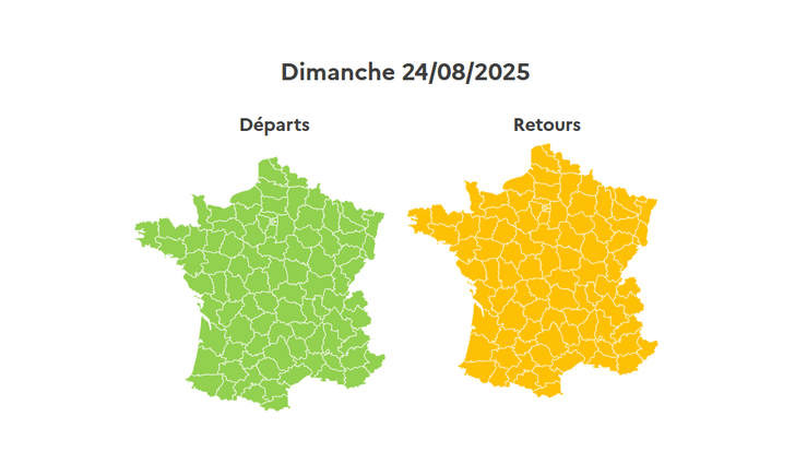 Les prévisions de Bison Futé pour le dimanche 24 août.