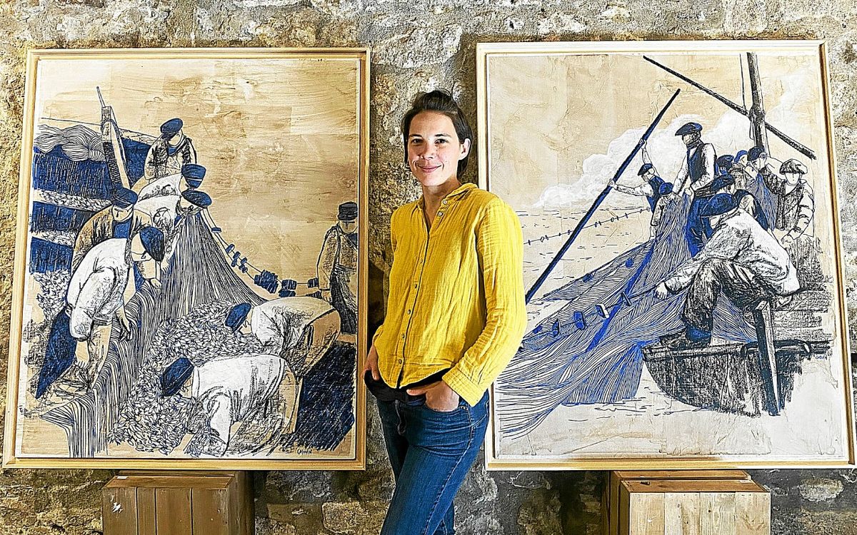 « J’ai eu le coup de foudre » : cette artiste amoureuse de la linogravure expose ses œuvres à Dinan