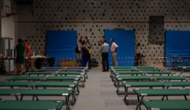 un gymnase réquisitionné pour accueillir les SDF