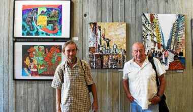 Jean et Divy Floch, père et fils, exposent leurs œuvres à l’auberge de jeunesse de Brest