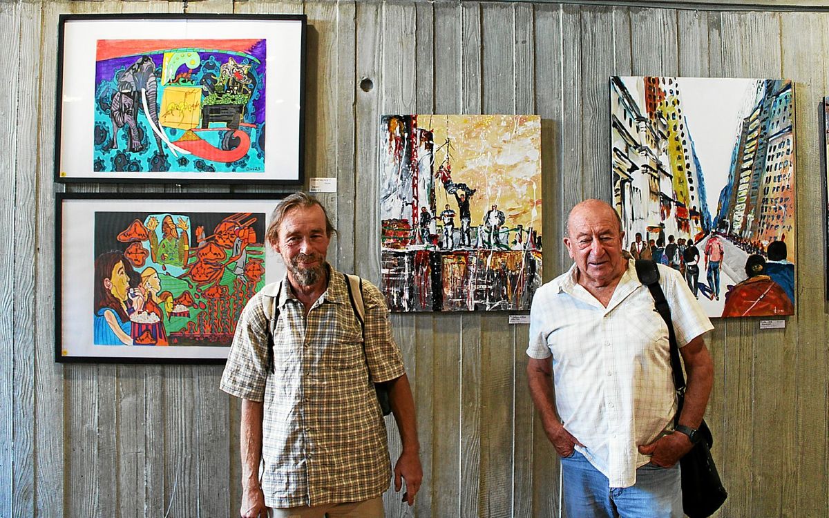 Jean et Divy Floch, père et fils, exposent leurs œuvres à l’auberge de jeunesse de Brest