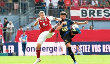 « Un bon petit stade, une bonne ambiance » : Olivier Giroud fête son retour en Ligue 1 par un but contre Brest