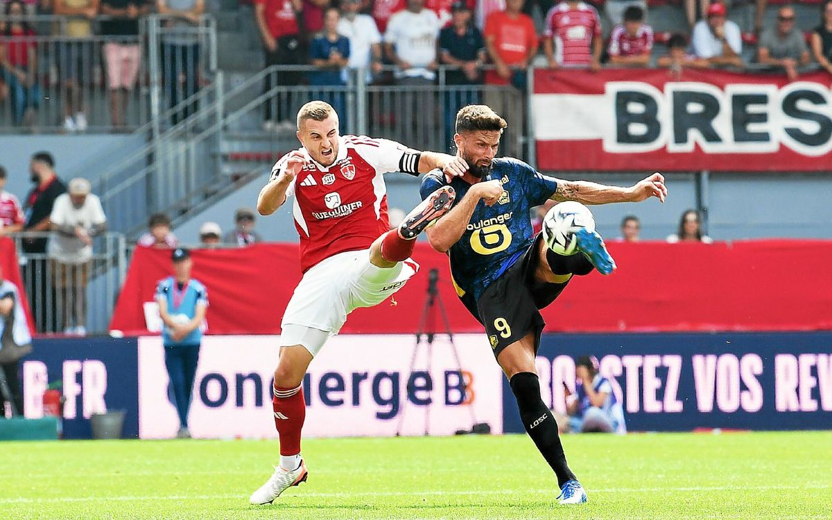 « Un bon petit stade, une bonne ambiance » : Olivier Giroud fête son retour en Ligue 1 par un but contre Brest