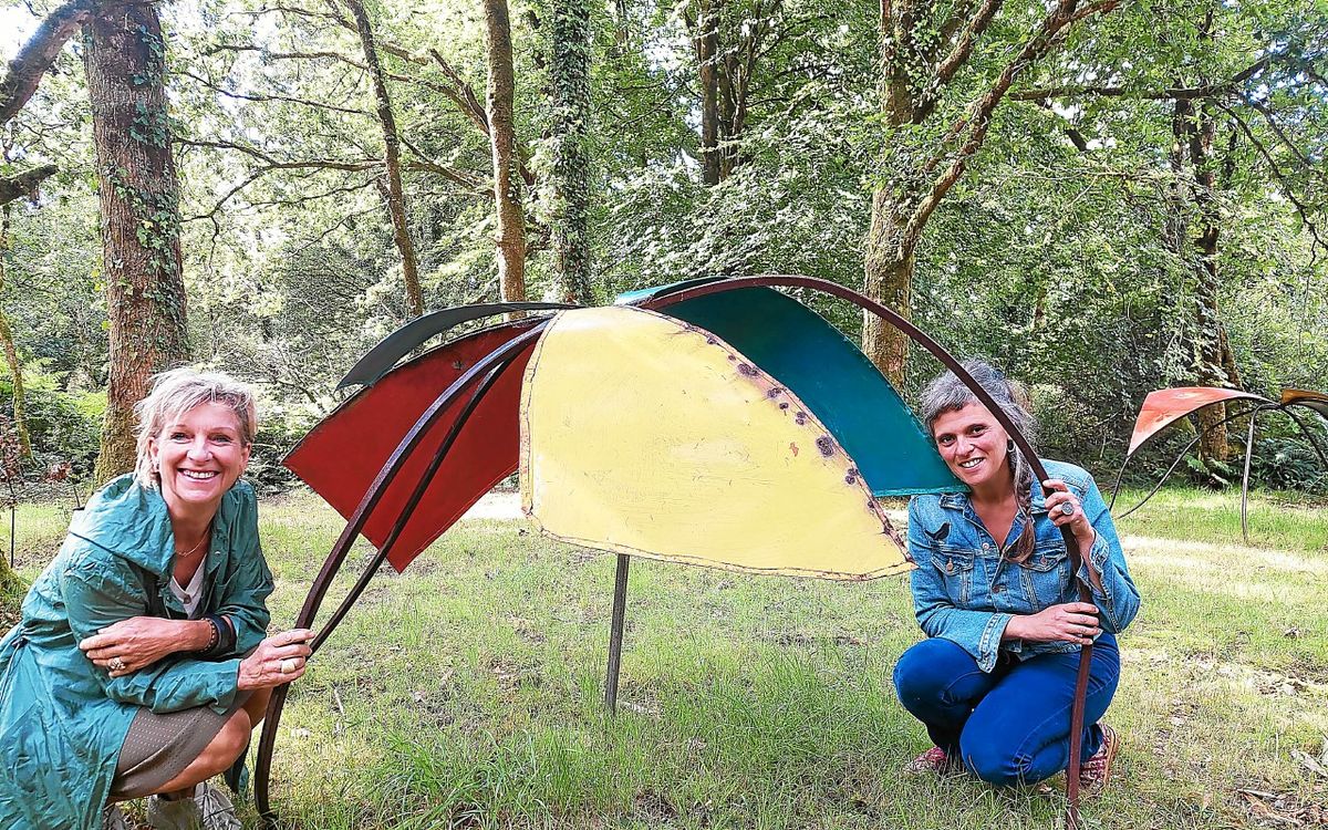 À Botmeur, des sculptures métalliques ont pris racine dans le bourg