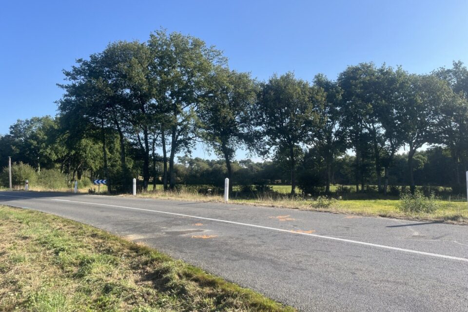 Le lieu de l'accident, un virage dangereux sur la D794, proche du lieu-dit Moroval.