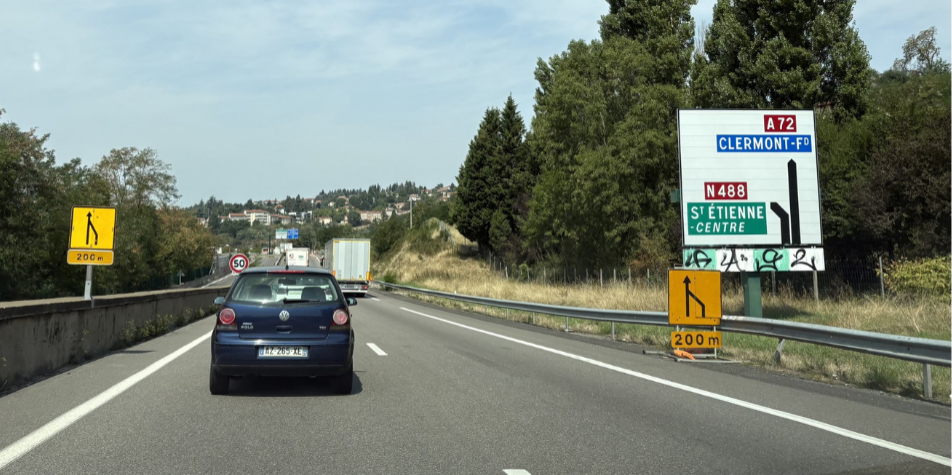 Affaissement sur la RN488 : évitez ce secteur à l'entrée de Saint-Étienne !