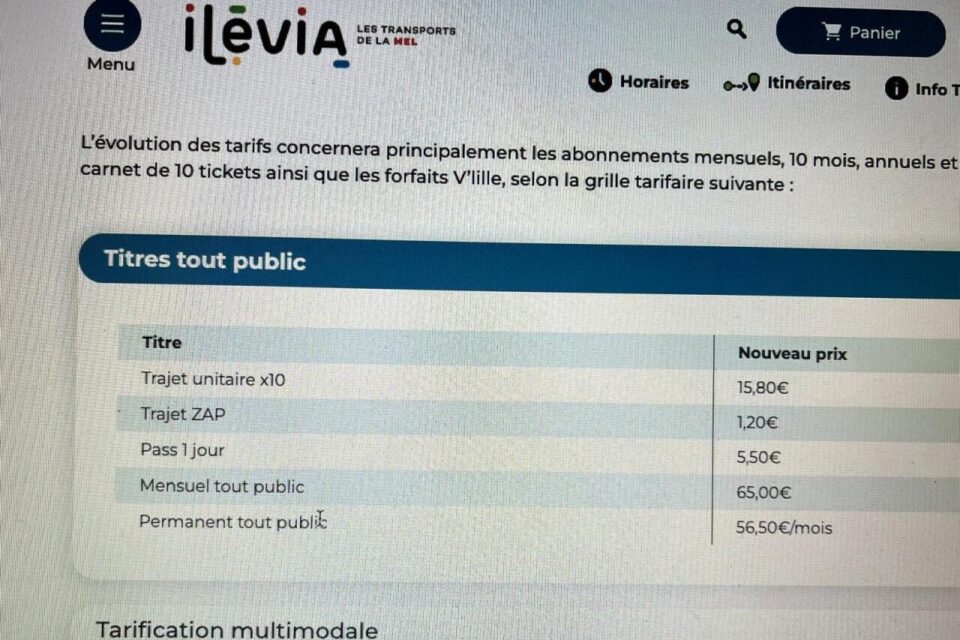 Voici les tarifs des titres tout public qui changent, le vendredi 1er août 2025.