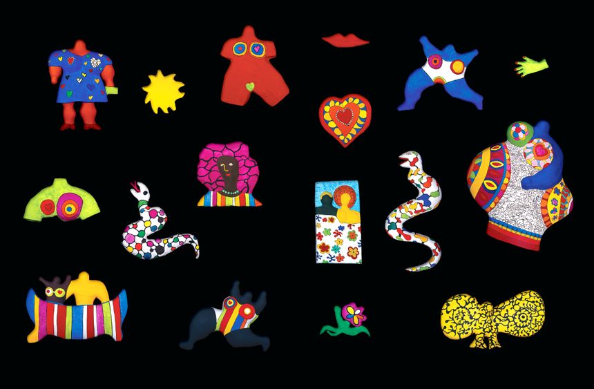 Niki de Saint Phalle, "Last Night I Had a Dream", 1968-1988, plusieurs pièces en polyester peint, dimensions diverses, Niki Charitable Art Foundation