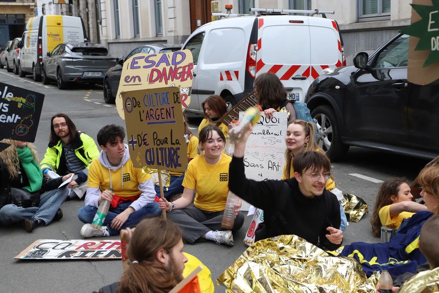 Manifestation des étudiants de l'ESAD de Valenciennes