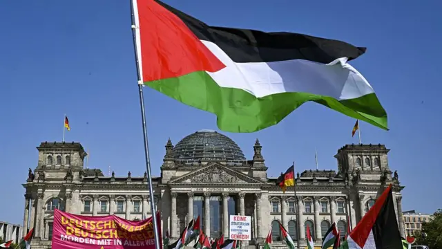 Manifestation en faveur des Palestiniens à Berlin.