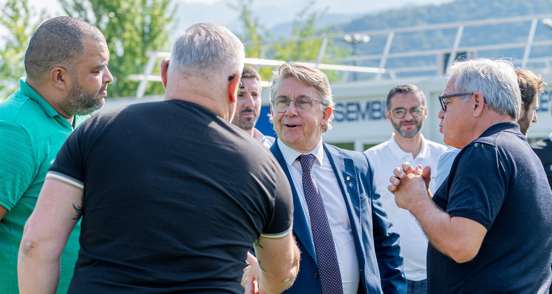 Christophe Ferrari en visite au GF38
