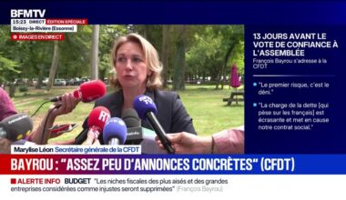 "Il y a eu assez peu d'annonces concrètes" de la part de François Bayrou, déplore Marylise Léon (CFDT)