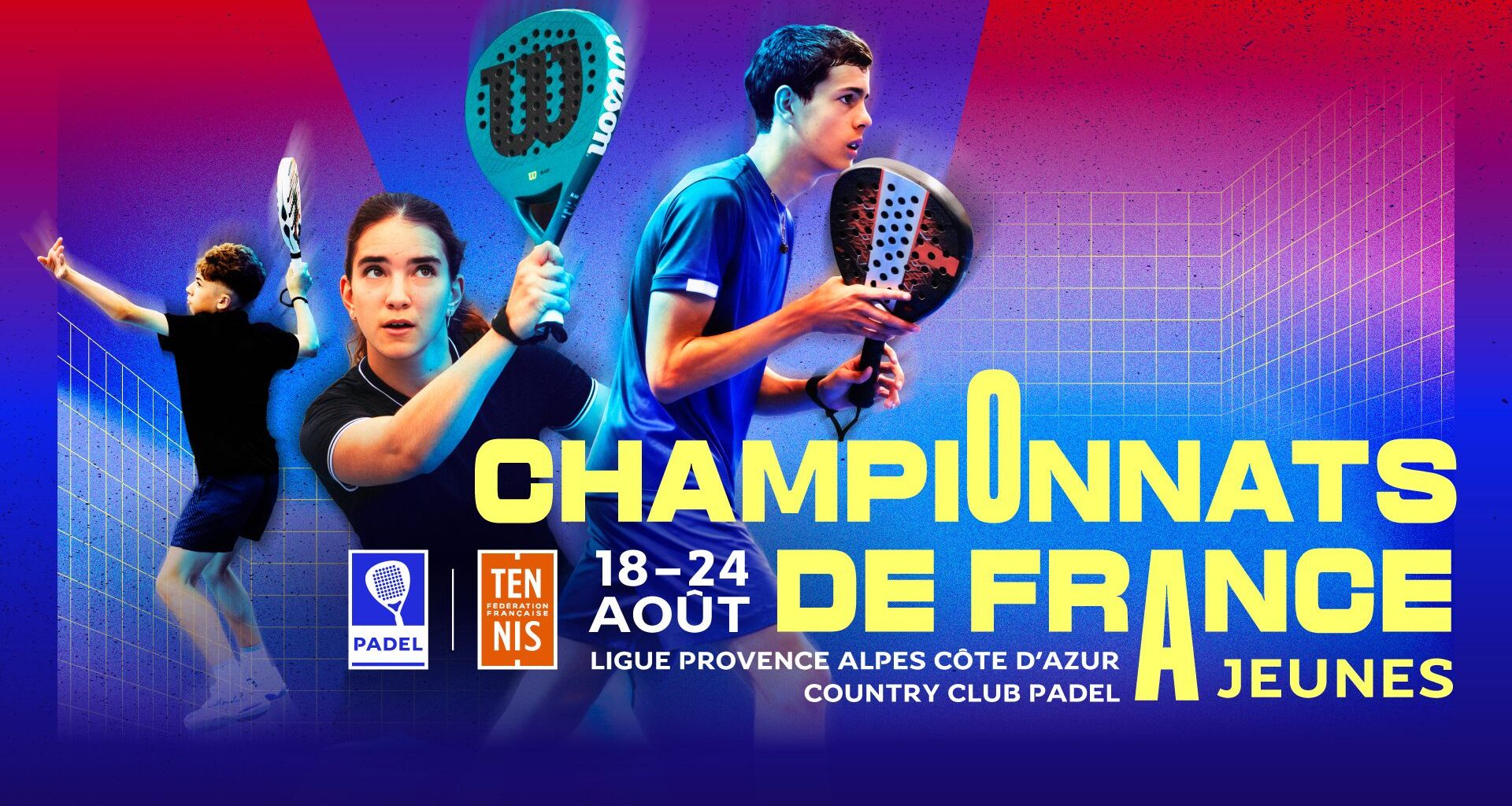 Championnats de France Jeunes 2025 : rendez-vous au Country Club Padel du 18 au 24 août
