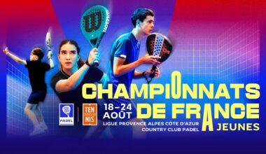 Championnats de France Jeunes 2025 : rendez-vous au Country Club Padel du 18 au 24 août