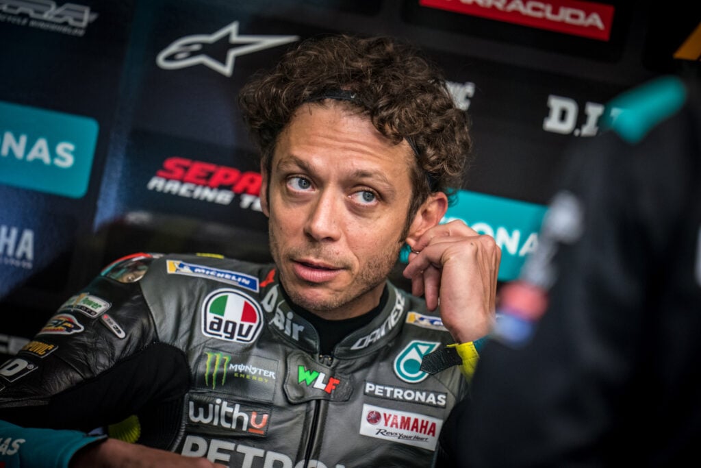 Valentino Rossi lors du Grand Prix de France 2021 avec Yamaha SRT