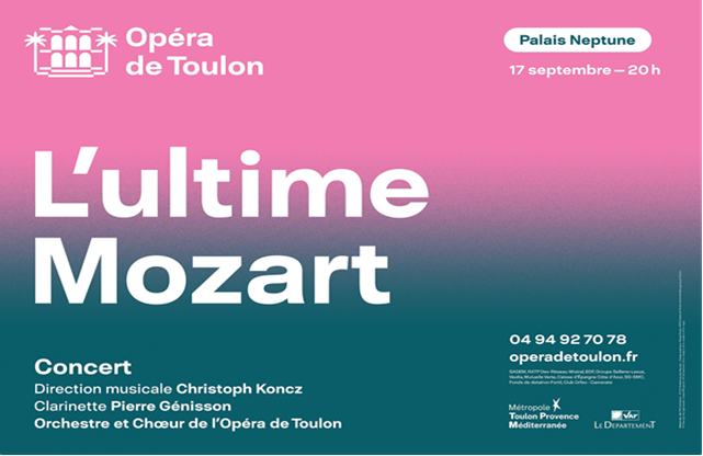 TOULON : Concert "L'ultime Mozart" à l'Opéra, mercredi 17 septembre