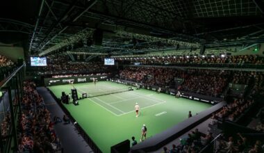 Match de tennis à l'Open Blot de Rennes au Liberté.