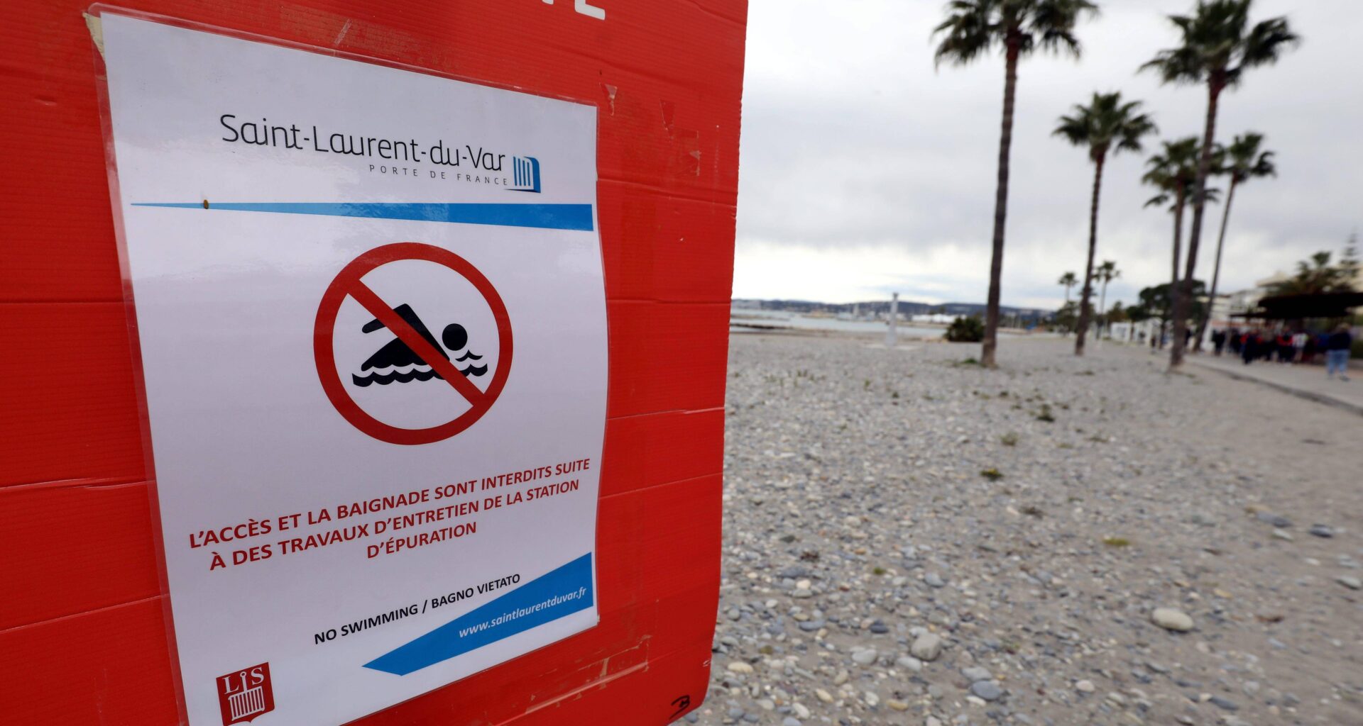 Les plages à nouveau interdites à la baignade à Saint-Laurent-du-Var