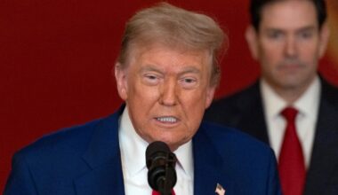 Donald Trump s'adresse à la nation depuis la Maison Blanche après les frappes américaines en Iran, le 21 juin 2025