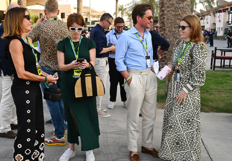 Les princesses Beatrice et Eugenie, avec Edo Mapelli Mozzi