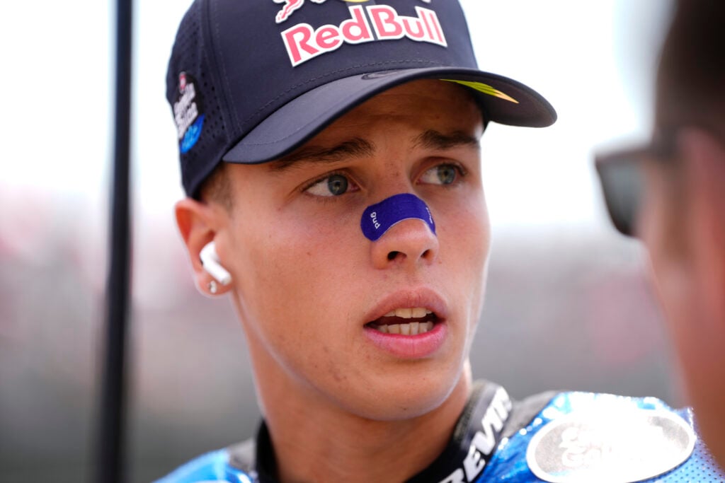 Diogo Moreira, pilote Moto2 d'Italtrans, au Grand Prix d'Aragon 2025
