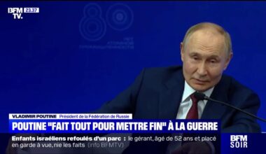 "ils oublient que ce sont eux-mêmes qui ont commencé la guerre en 2014", lance Vladimir Poutine